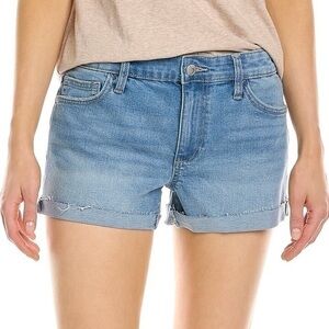 Joe’s Salma Rolled Raw Hem Cut Off Blue Denim Jean Shorts Size 33 New
